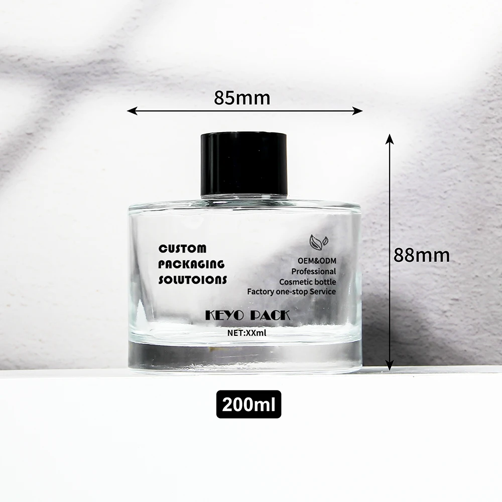 wholesale perfume bottles 200ml Nordic style luxury glass decorative fragrance reed diffuser bottles