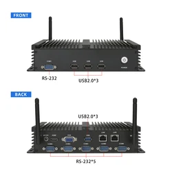 Mini PC i5 J1900 Wind-ows 10 Industrial Fanless Computer Embedded
