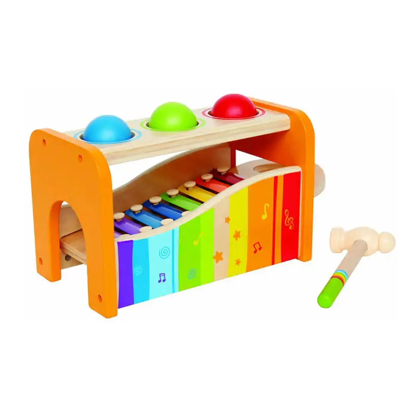 Double sided drawing easel with paper roller and magnetic board, adjustable height wooden easel for kids