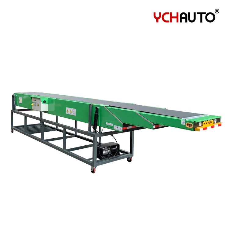 Container Loading Automated Flexible Telescopic Boom Conveyor With Carbon Steel For Outbound Logistics