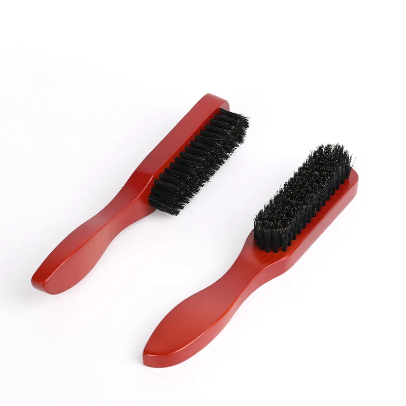 Wholesale Wooden Handle Boar Bristle Cleaning Brush Hairdressing Beard Brush Custom Anti Static Barber Hair Styling Comb