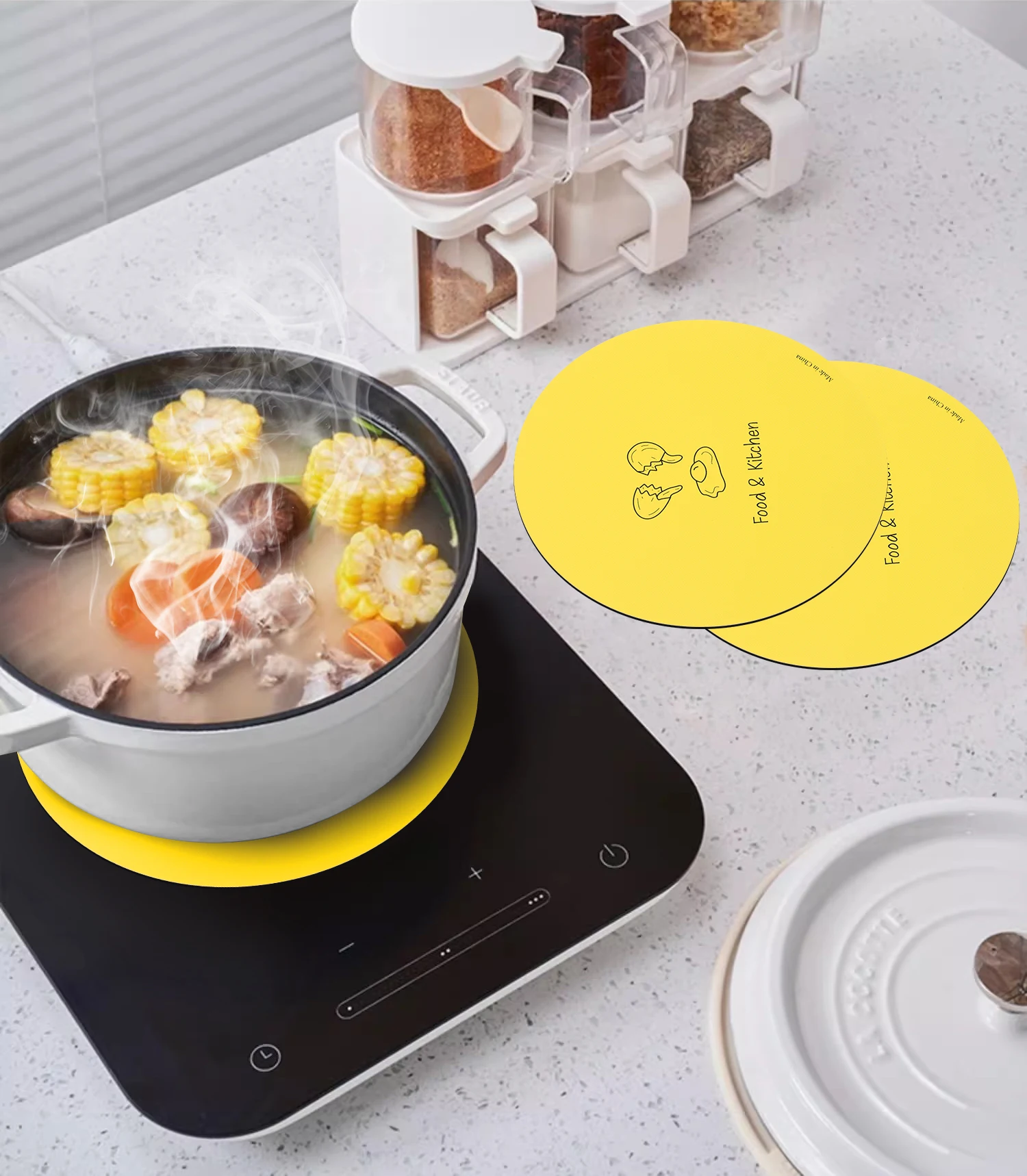 Induction Cooktop mat Silicone Microwave Oven Liner Induction Protector Cooker and Oven Silicone Induction Cooker Mat