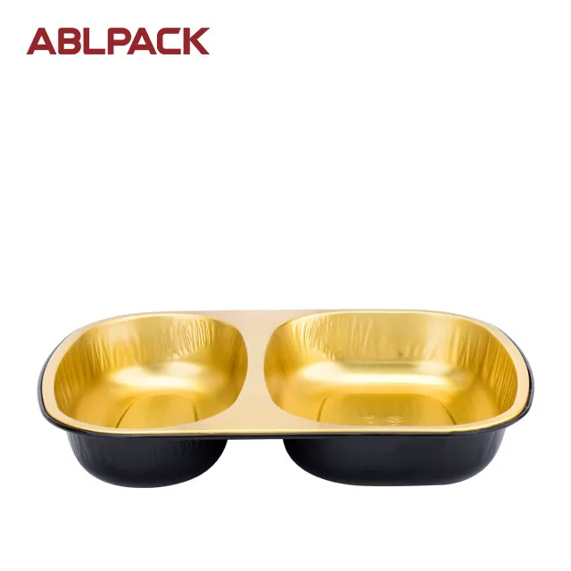 fast food packaging 850ml Custom Food Grade Disposable restaurant Takeout Lunch Food Aluminum Foil Container box