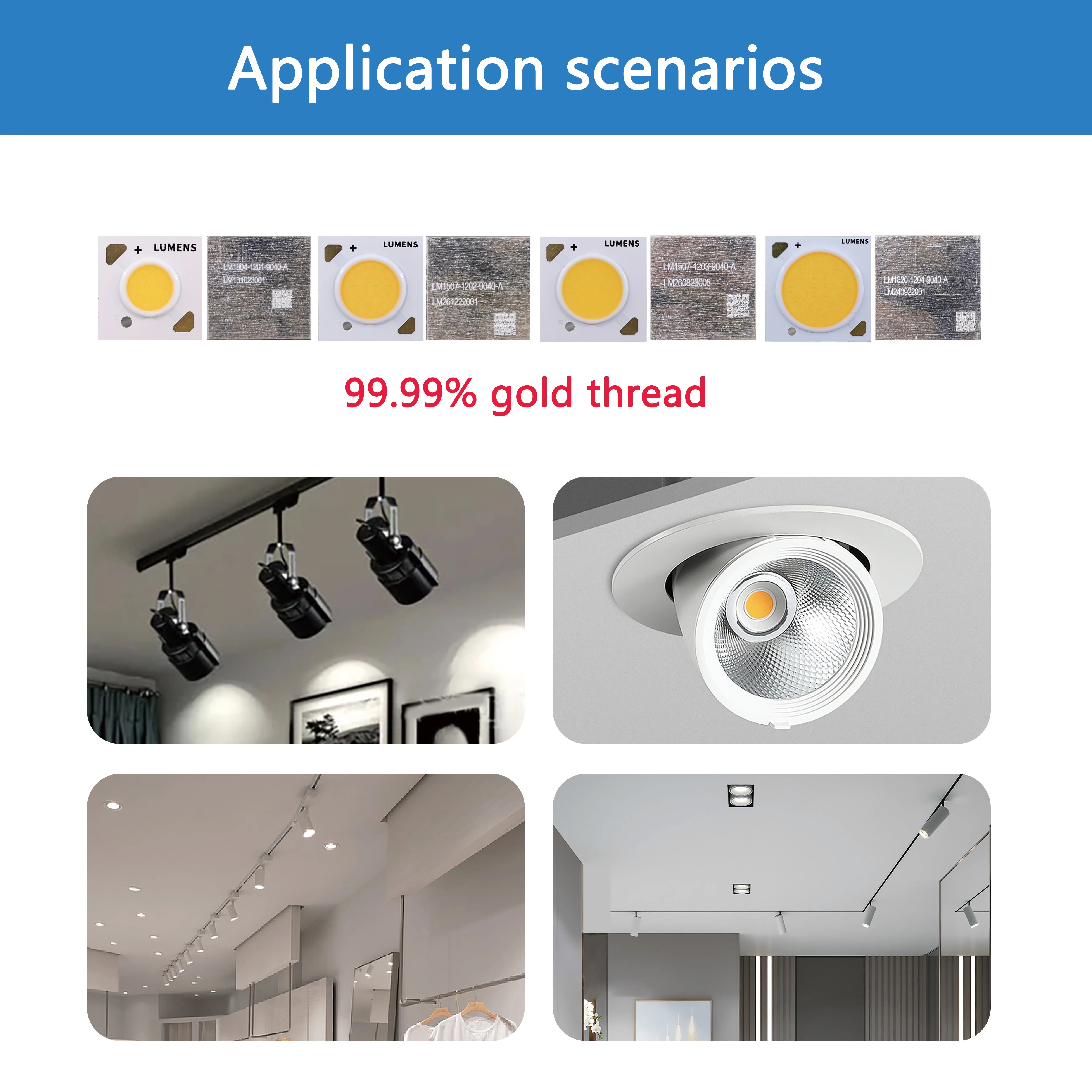 LED chip LUMENS 98 Series Full-Spectrum COB 36V 4-7W 8-12W 12-18W 16-24W 20-30W 24-36W 32-48W COB chip