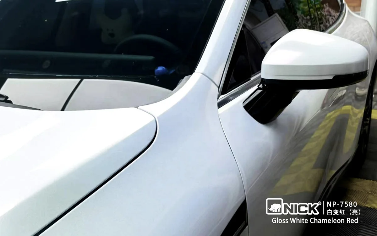 Factory Supply  Premium Car Wrapping Film TPU Car Wrap Vinyl Car Change Body Color Self Adhesive Gloss White Chameleon Red