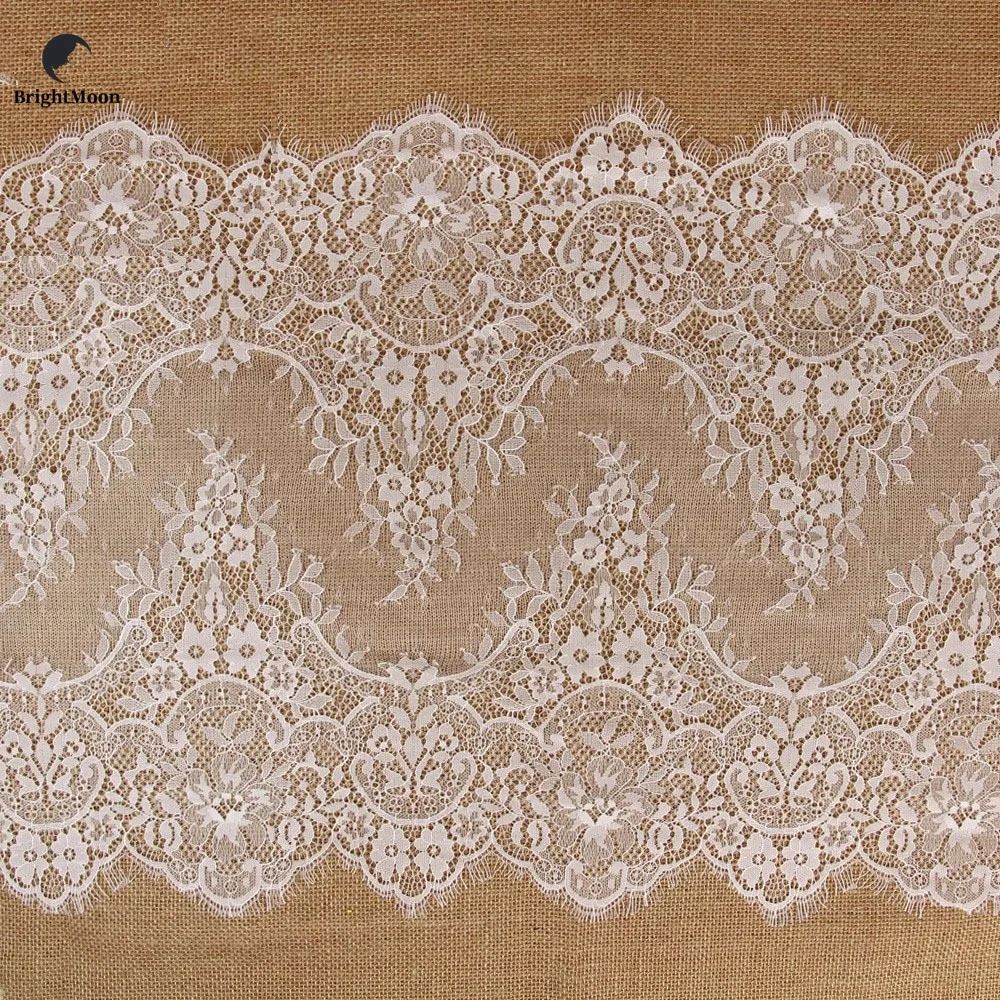 Garment Accessories Lace Chantilly Lace  41cm*300cm White Eyelash Trimming Lace