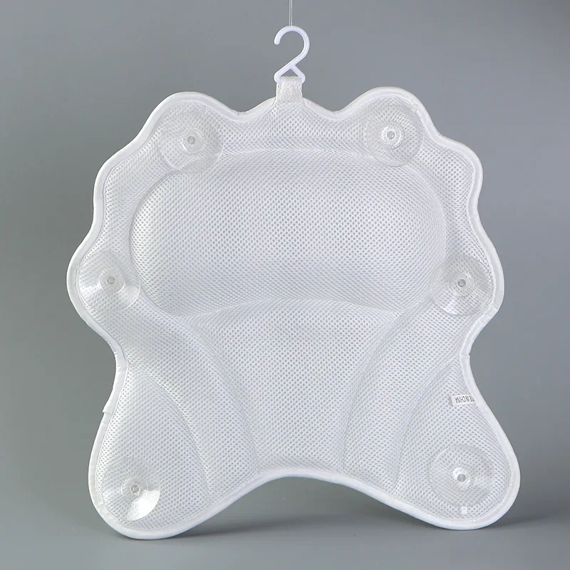 2023 Factory Hot sale Washable Bath Tub Neck Pillow with Strong Non-Slip Suction Cups soft Bath Spa Pillows Headrest