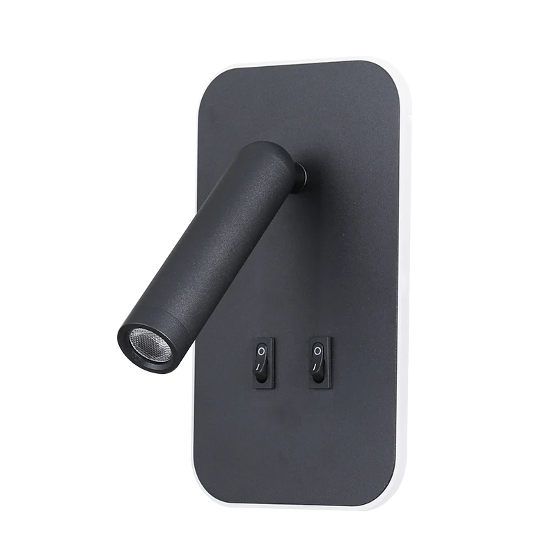 Modern luxury Indoor Hotel Room bedroom mounted 3W Wall Lamp Adjustable bedside reading Led Wall Light