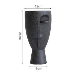 ART Nordic design ins wind soft decoration face art vase living room flower arrangement ceramic floral furnishings home soft dec