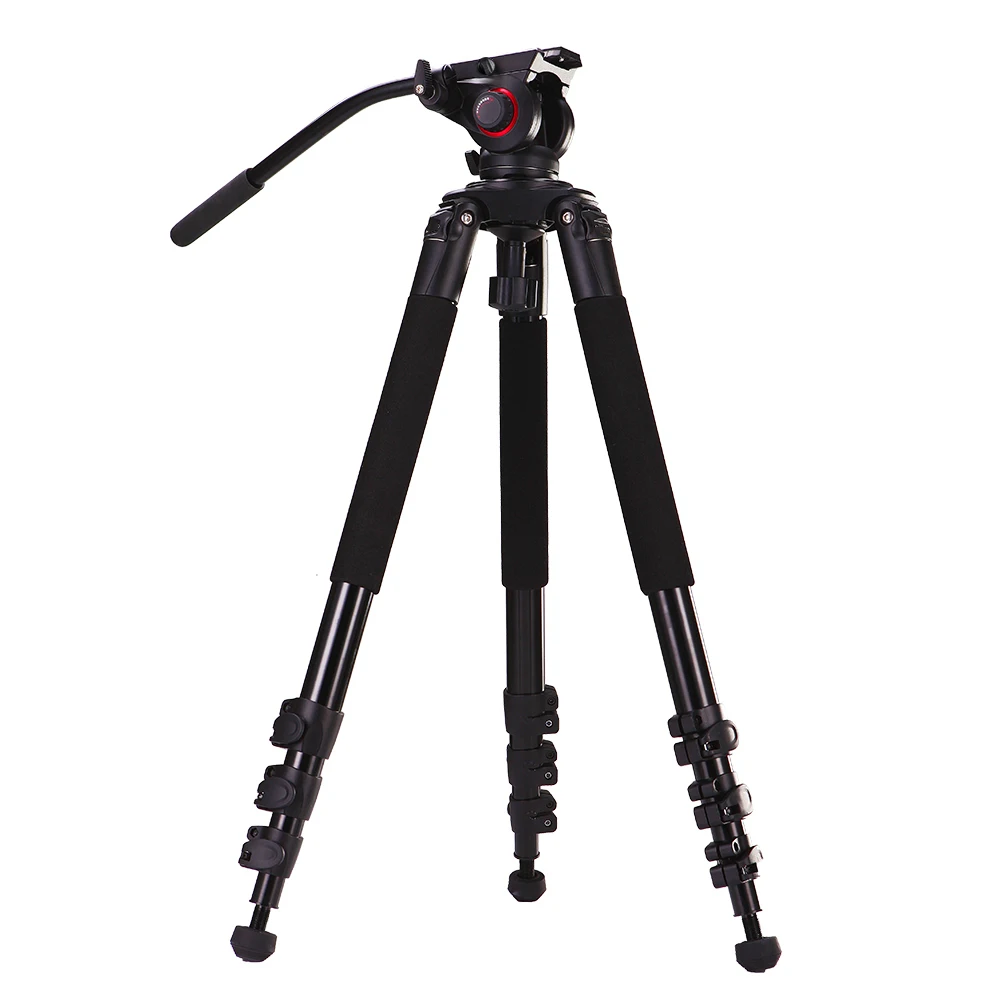 Payload 15KG Professional Fluid Head Broadcast Aluminum Tripod