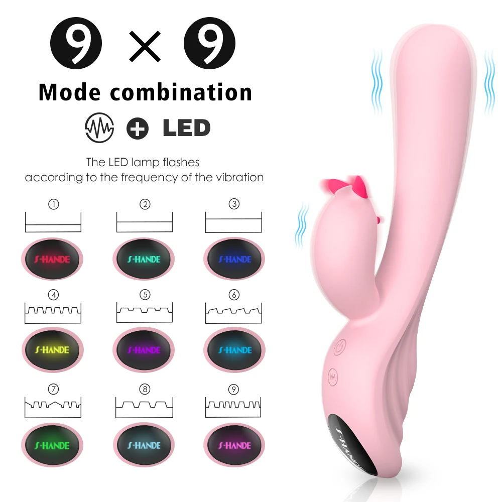 Beautiful Designed Female Women Vagina Massage Sex toy Clitoris Stimulator Electric Shock Power Rabbit Vibrator