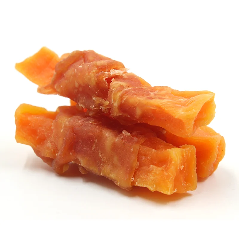Real Chicken Warp Sweet Potato Dog Treat Supplies Dog Snacks Jerky Chicken Treat For Dog