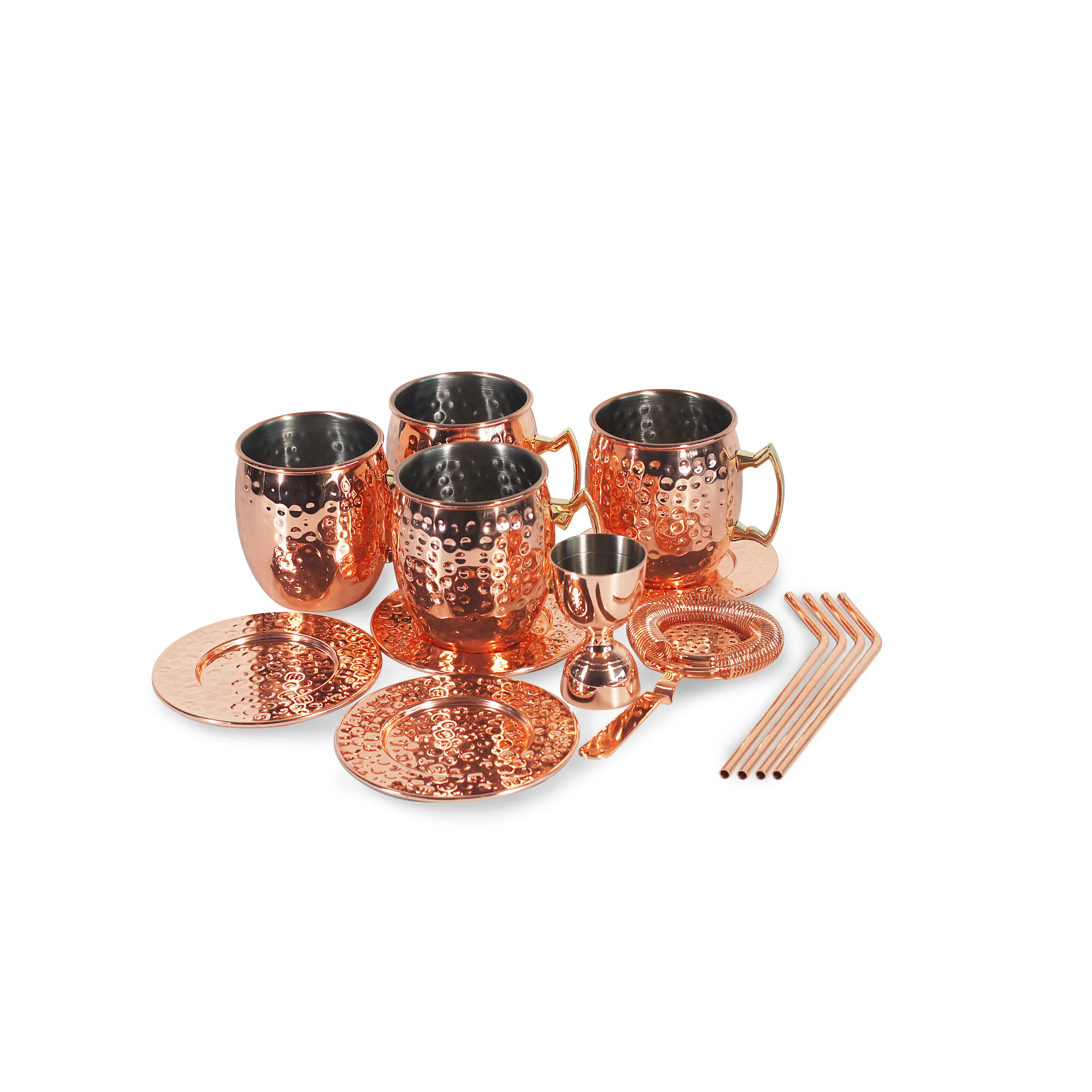 Wholesale Moscow Mule Copper Mug Sublimation Copper Plated Stainless Steel Mug Engraved Beer Drinking Mug for Bar Tools