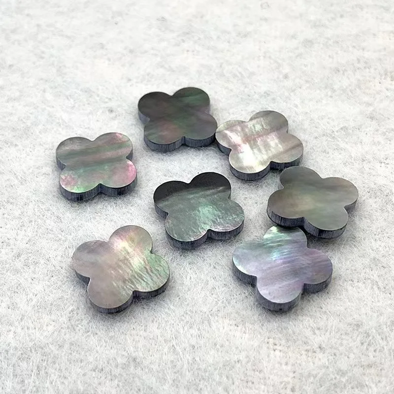 HanYu Customized Hot Sale Four Leaf Clover Natural Black Mother Of Pearl