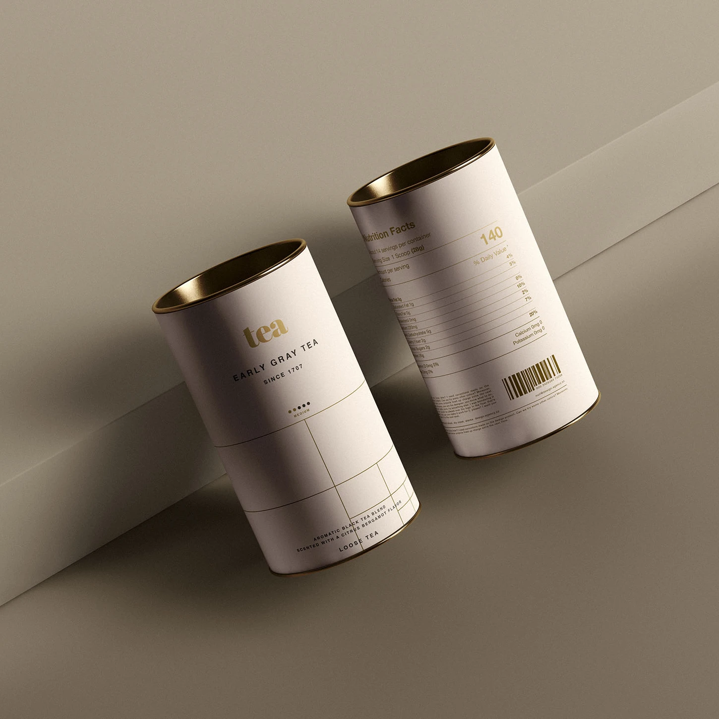 Biodegradable Food Grade Coffee Packaging Cardboard Cylinder Cardboard Tube powder Inner aluminum foil paper tube