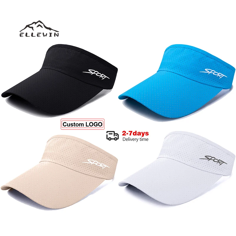 ELLEWIN Wholesale UV Protection Breathable Adjustable Baseball Cap Men Golf Running Tennis Hat Sun Sports Visor Hats for Women