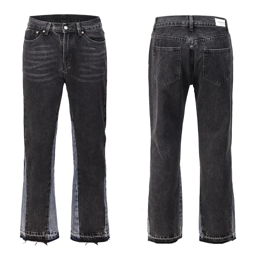 New Model Flared Men Washed Mens Wide Leg Jeans
