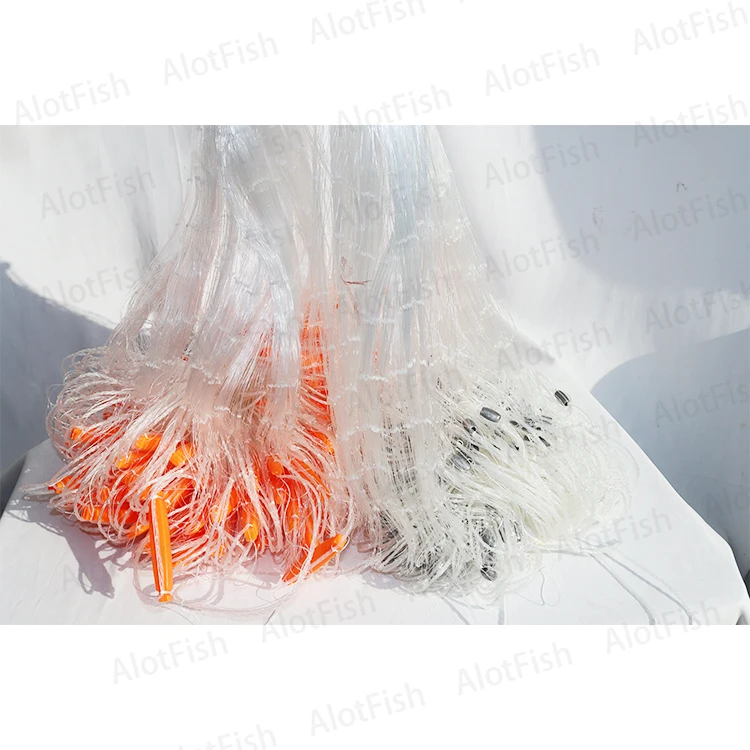 Hot Sale Nylon Monofilament 5cmsq Mesh 100M Length 3m Depth Gill Net Single Layer Fishing Gill Net