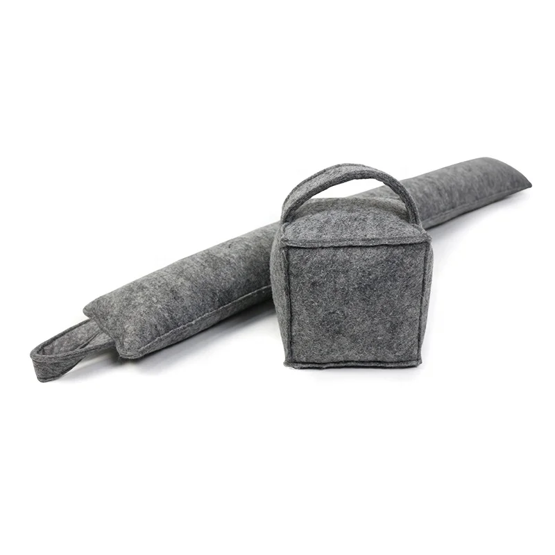 Felt fabric doorstop draft stopper draft guard for doors window draught excluder