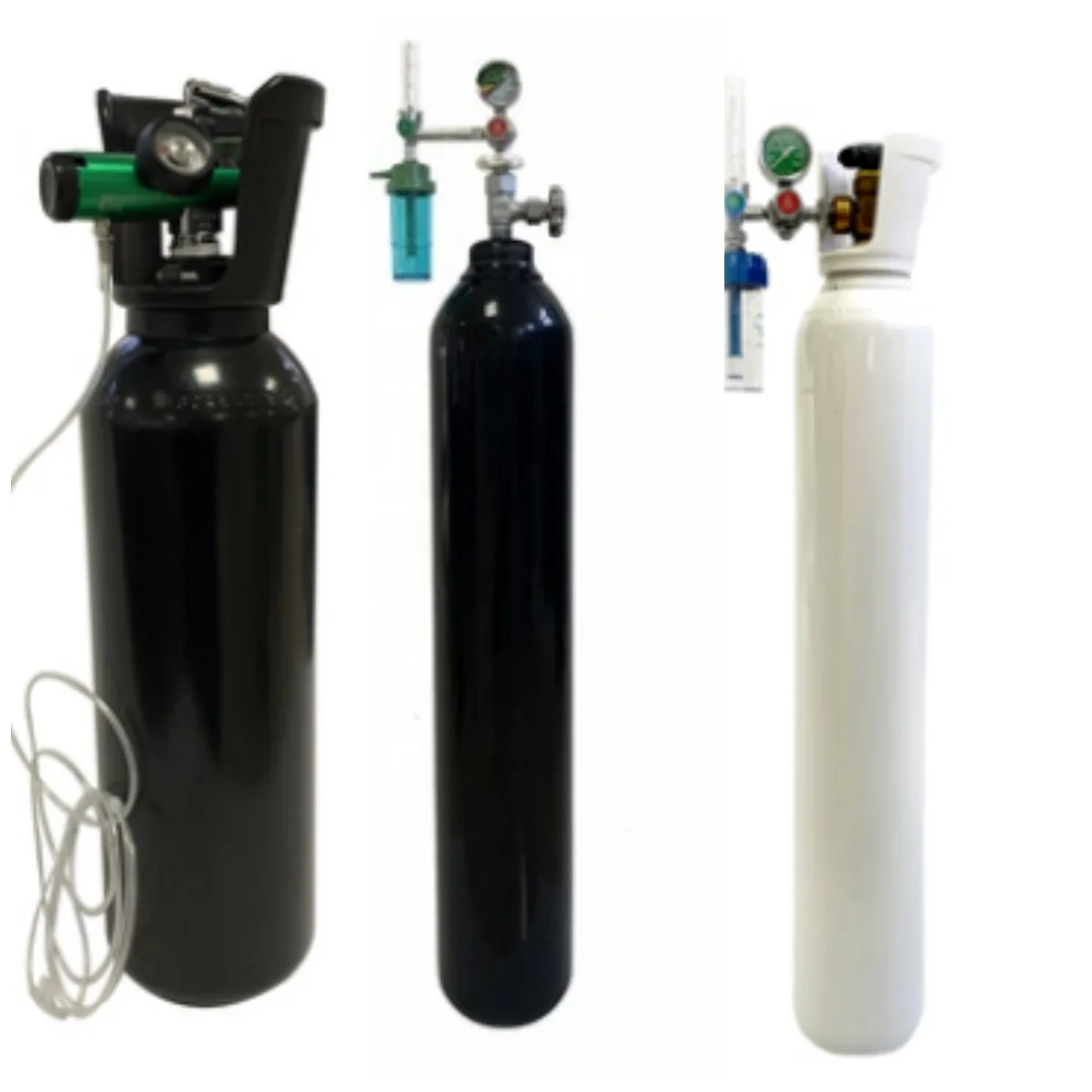 2022 Professional 13.4L High Purity Seamless Steel Brass Valve Oxygen Gas Cylinder Hospital Oxygen tank