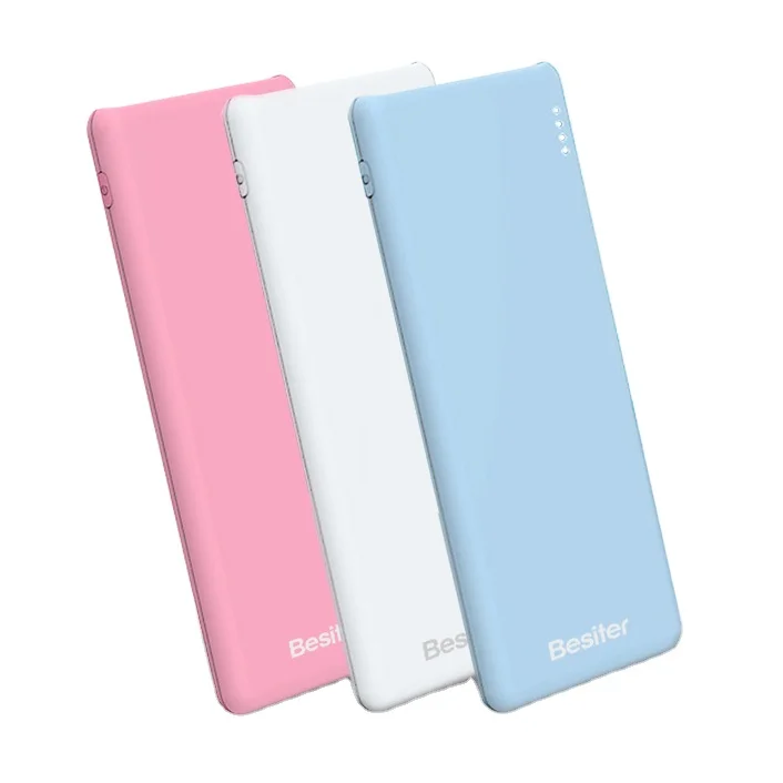 slim power bank 10000mah Christmas custom gift cute animal for girls womens power bank flat small portable