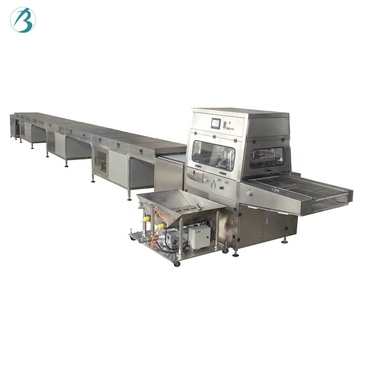 commercial automatic Chocolate enrobing machine for wafer biscuit