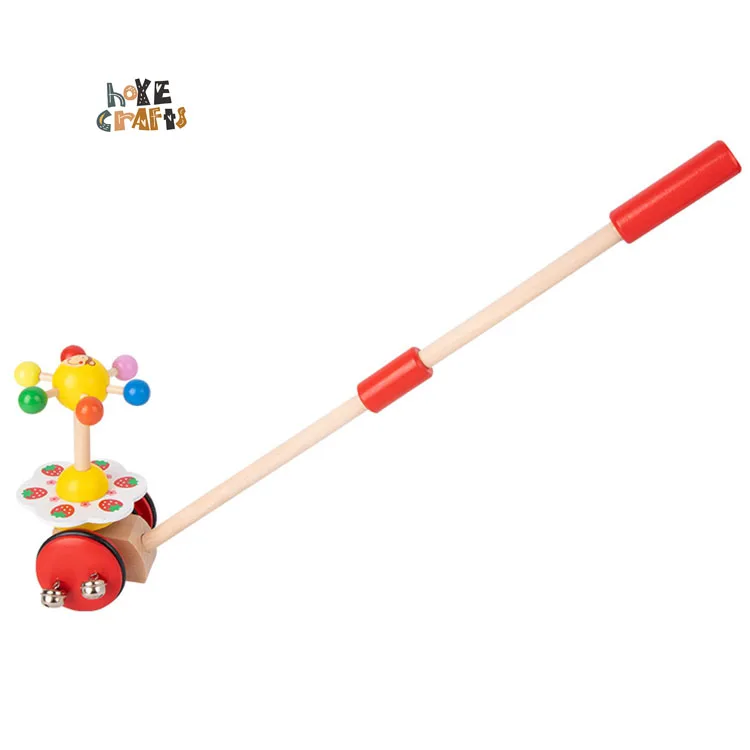 HOYE CRAFTS animal trolley learning walking toy wooden walker cart