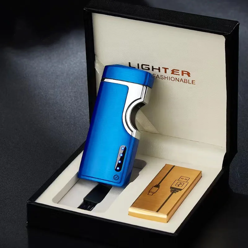 Jiaxin Popular Infrared Laser Induction Touch USB Dual Arc Lighter Dural Arc Electric Plasma Lighter Dual Arc Lighter Notch