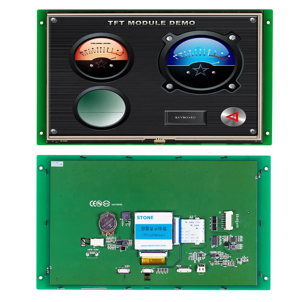 Плата контроллера HMI STONE 10 1 дюйма с сенсорным экраном 1024x600 USB TFT LCD RS232 RS485