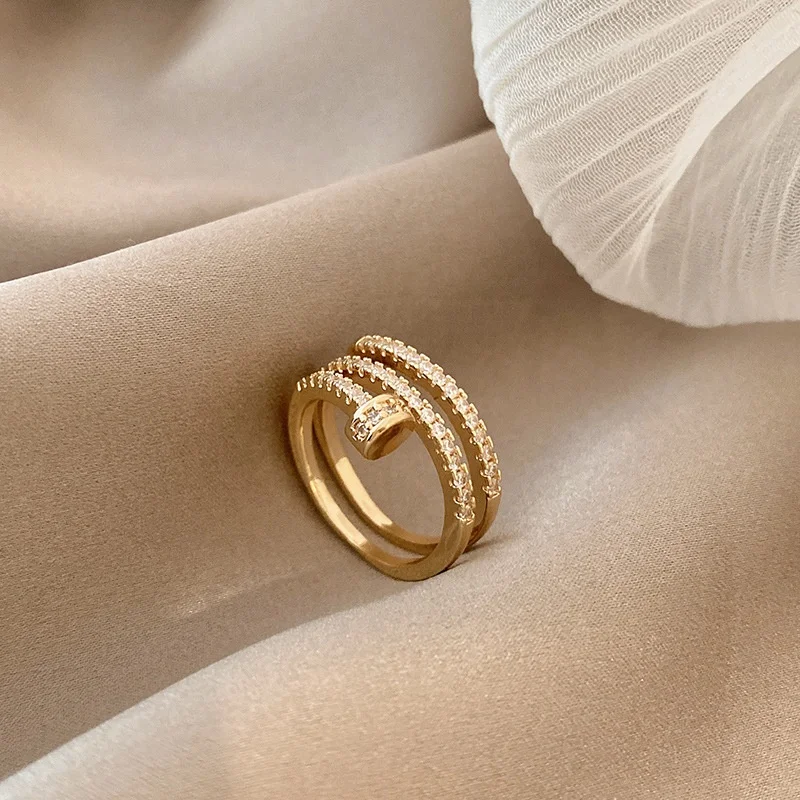 Cheap Price 18k Gold Engagement Weddings Rings Jewelry Women couples rings jewelry gold gemstone couple rings