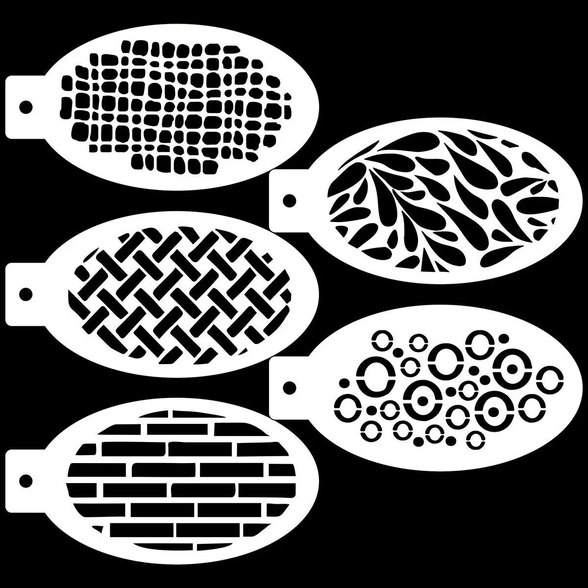Custom 3inch body painting 56 pet elf reusable patterns Plastic drawing  stencils template