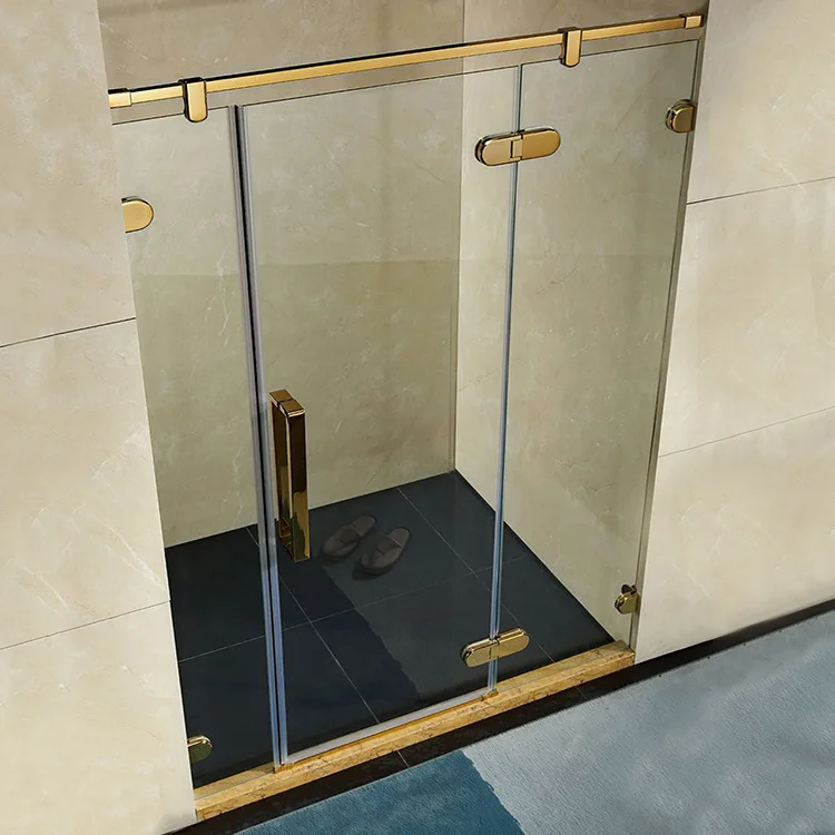 European Folding Frameless shower Enclosure Glass Shower Doors Ce Certified Pivot Shower door For Bathroom