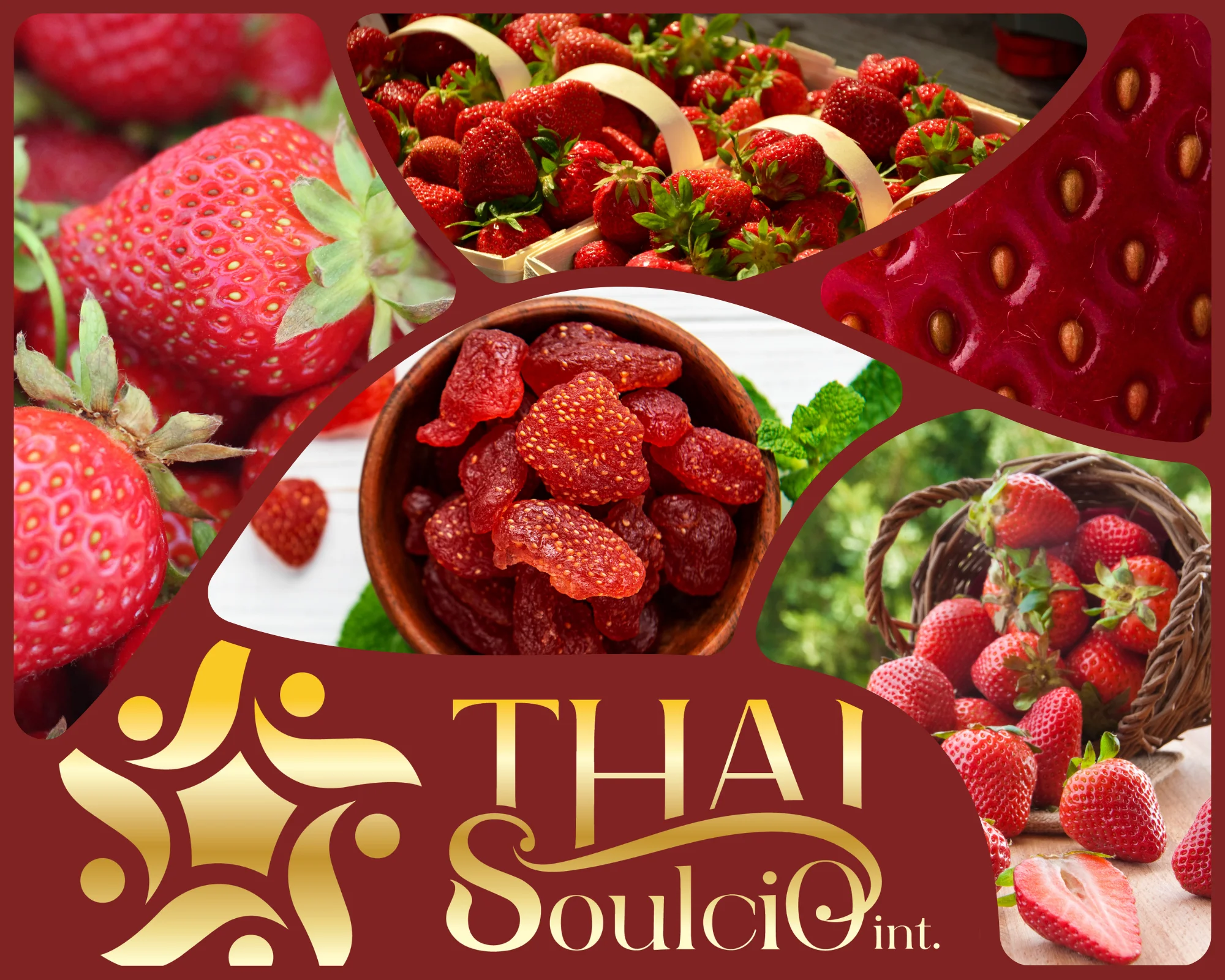 Premium Dried Strawberry from Thai Local Agricultural Products Wholesale High Quality Premium Grade