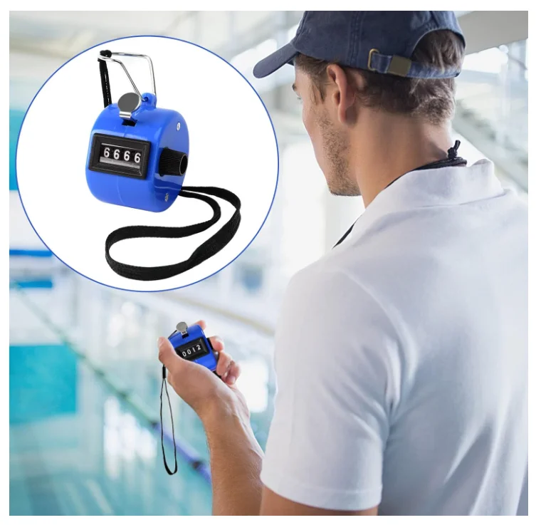 Snbo 4 Digital Hand Tally Counter Hand Tally Manual Counting Golf Clicker Metal Digital Counter Tally Click Training Counter