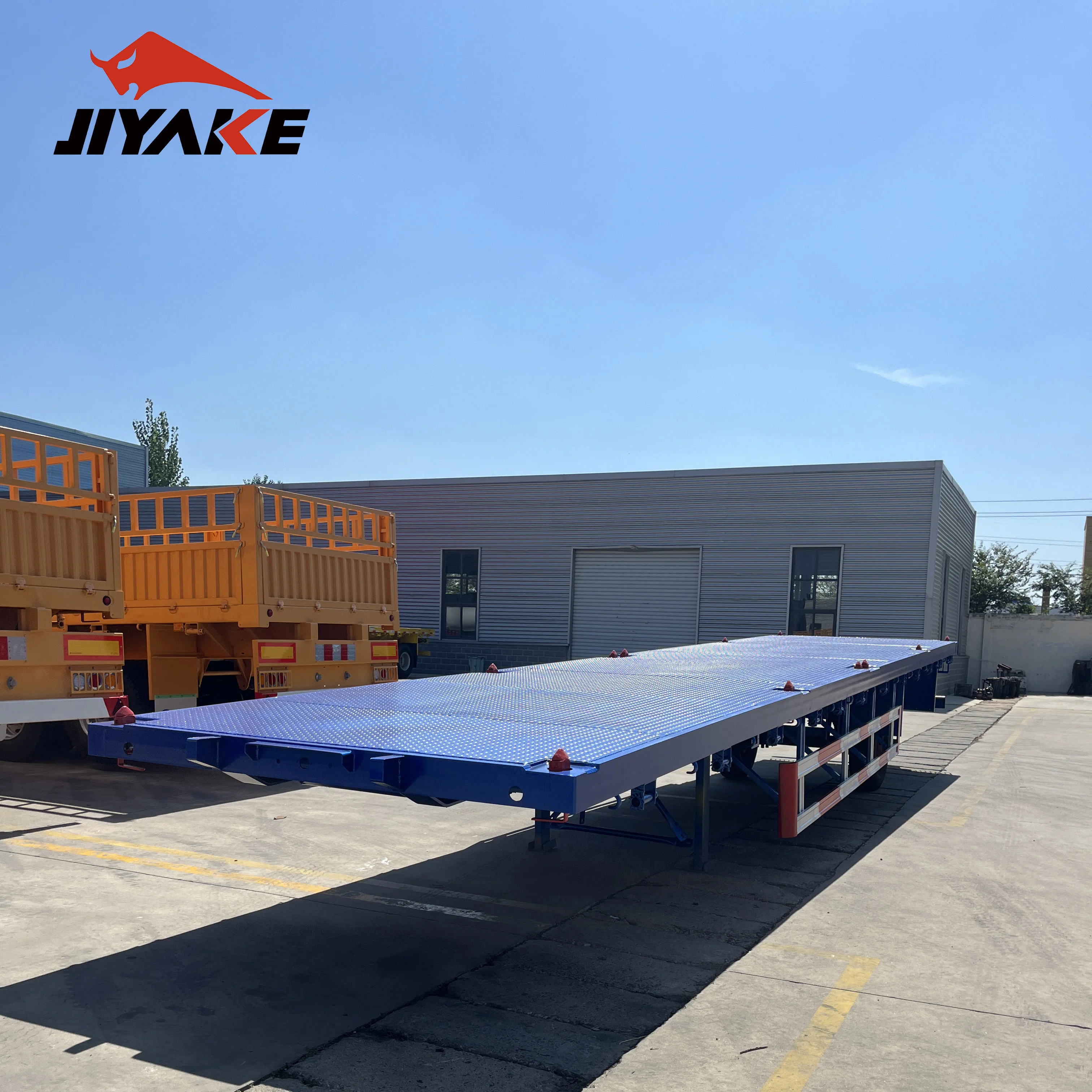 Good quality 3 Axle 4 Axle 40FT 20FT Flatbed Semi Trailer Shipping Container truck trailer for Africa market