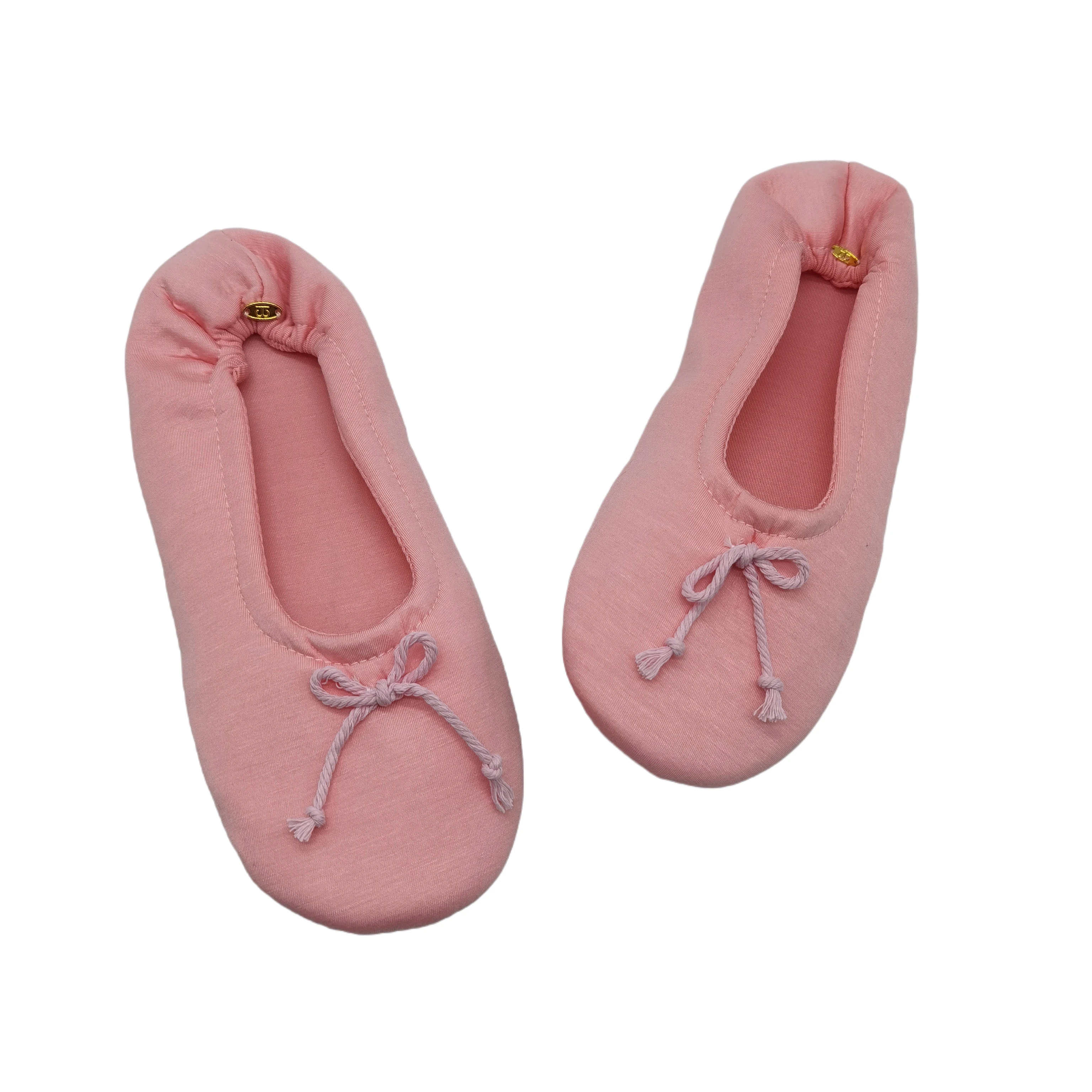 OEM customized Logo indoor house Unisex slippers TPR rubber outsole winter home flat slipper ballerina plush slippers for women