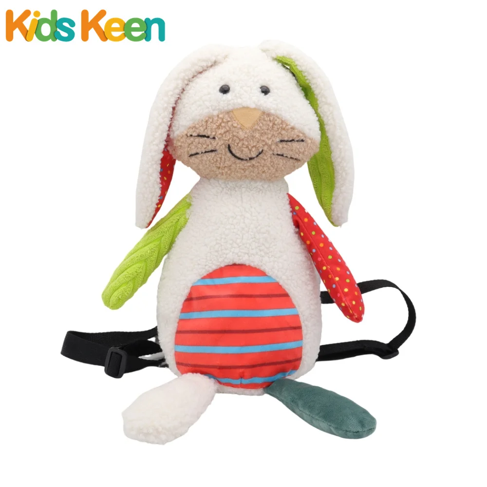 bunny plush toy  High Quality Baby Kids Animal Cartoon Plush school bag Cheap Cute backpack rabbit toy