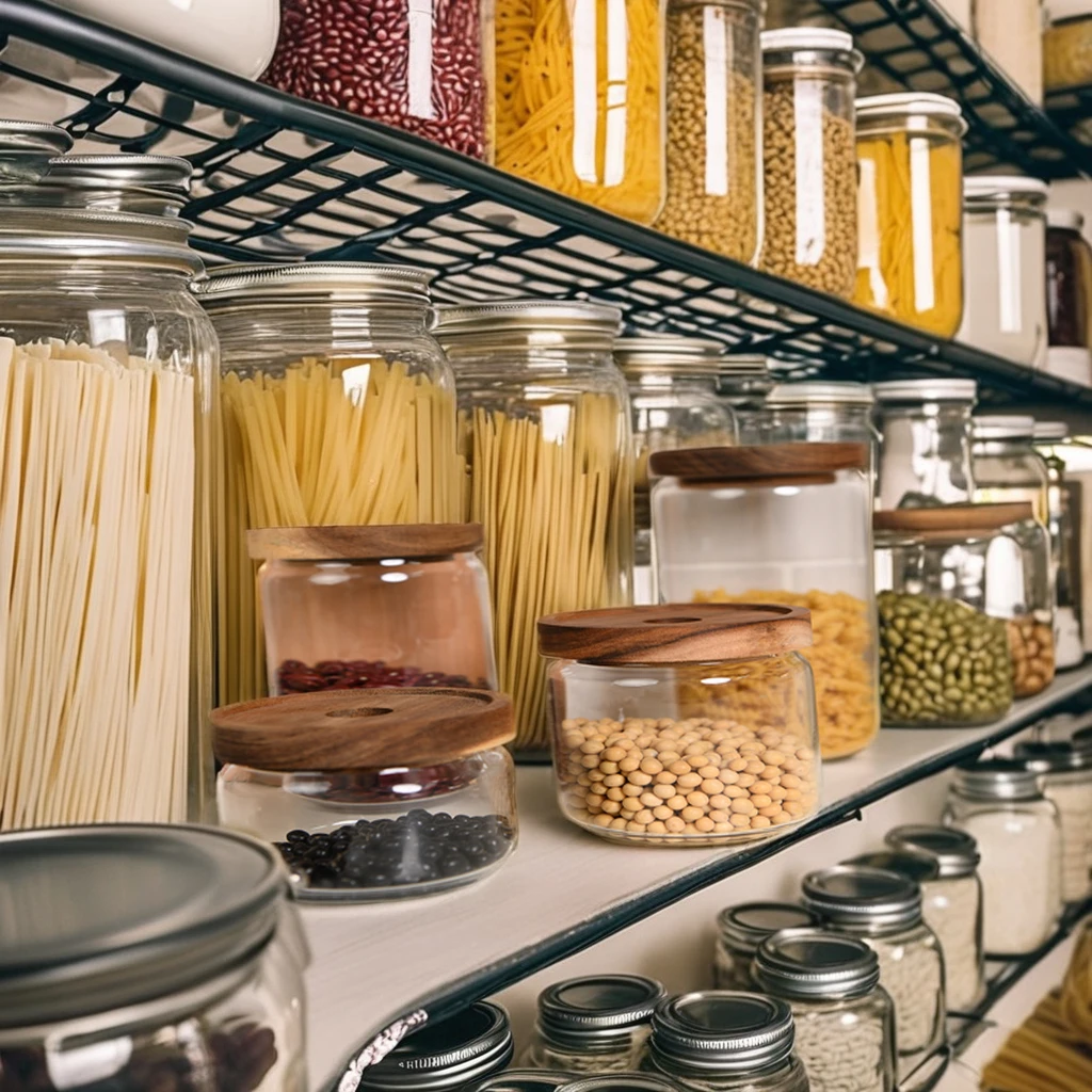 Aspire Minimalist Storage Containers Glass and Acacia Wood Food Container Fresh Storage Tank for Kitchen Accessories