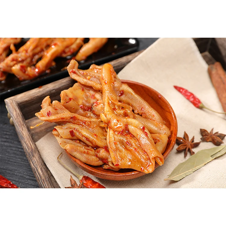 Gk Quality Guarantee 30G Vacuum Packed Duck Snacks Exotic Snacks Spicy Texture Semi Soft Duck Feet Snacks