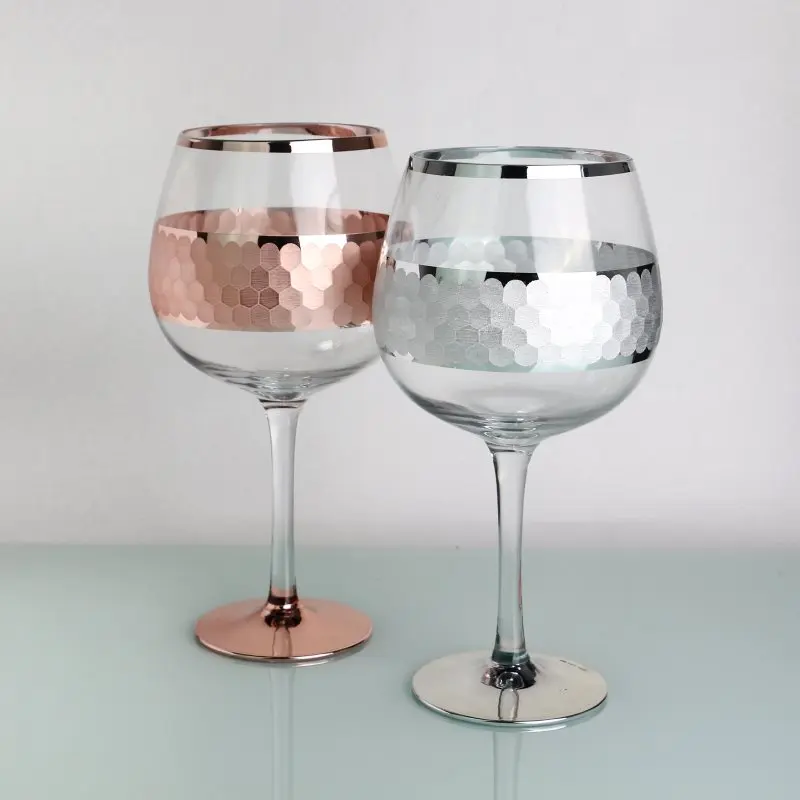 custom logo Lead Free Crystal Gin Tonic red wine Glass Gin Balloon Wine Glass Goblet Cocktail Gin Glasses