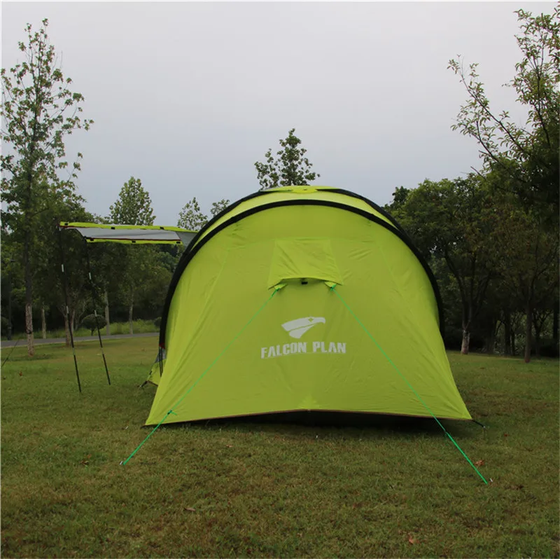 High Quality Double Layer Family Camping outdoor waterproof tent Two Bedrooms One Living room For 3-4 Season