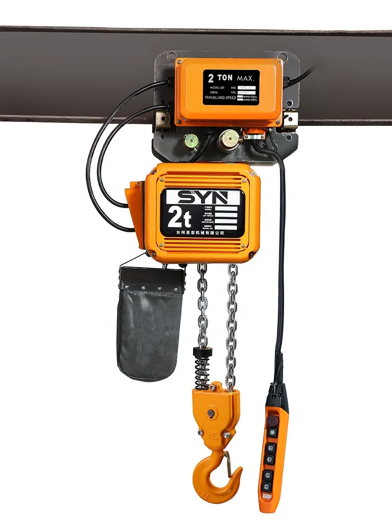 Double Chains electric winch hoist cheap hook chain EQ Operation wire rope electric hoist