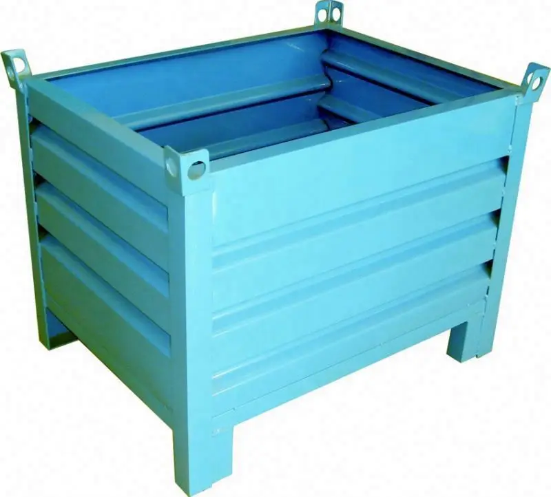 heavy duty industrial heavy steel pallet box metal welding steel gitterbox with high quality