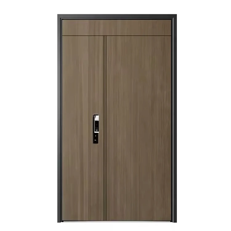 New Arrival Exterior Luxury Wooden Pivot Entry Front Doors For Houses Modern Main Entrance Security Doors