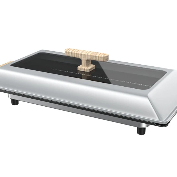 Multifunctional smokeless no-stick cooking surface electric grill