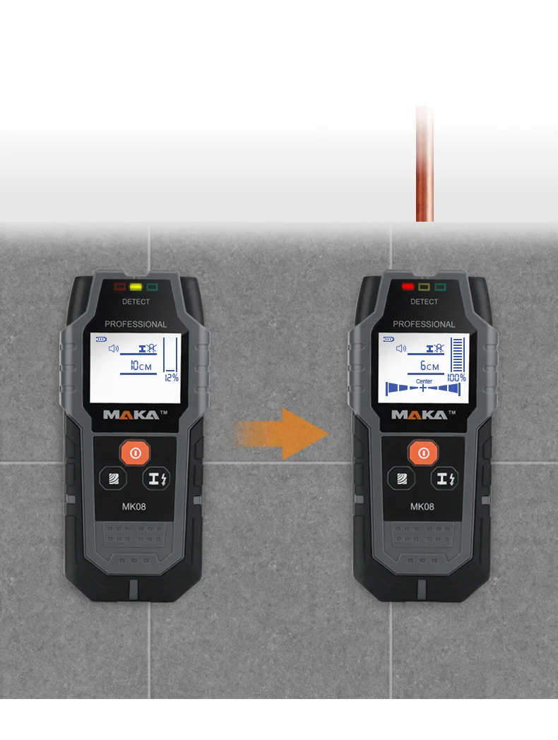 MAKA Intertek CE Rohs FCC ETL Best seller  digital  Wood center Live Wire  stud finder Wall Detector Magnetic Stud Finder