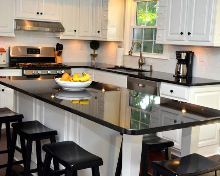 goldtop OEM/ODM Inexpensive Price Natural Polished Stone Granite Mongolian Black For Floor and Wall Decoration