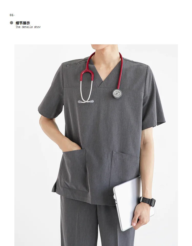 Fashion Medical Men Greys Anatomy Wholesale Best Quality Nursing Hospital Uniform Suit Scrubs Uniforms Sets Nurse For Men