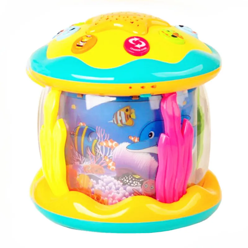 Babies New Product Ocean Rotating Park Series Plastic Small Battery Operated Educational Musical Sea Paradise Baby Rotate Toys