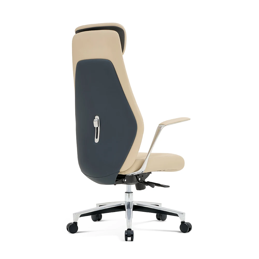 Foshan NOEL cadeira de escritorio genuine leather office chair ergonomic leather office desk and chair set  sillas de oficina